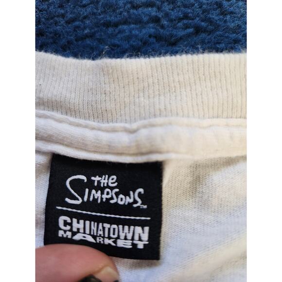 Vintage The Simpsons China Town White Tee Shirt - Picture 3 of 6